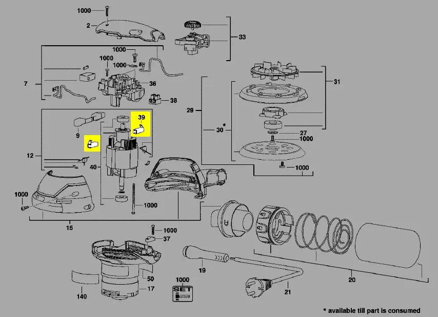 Balais charbon réf. 290484001 AEG